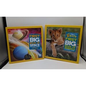 National Geographic Kids First Big Book Space + Animals Set Hardcover Children